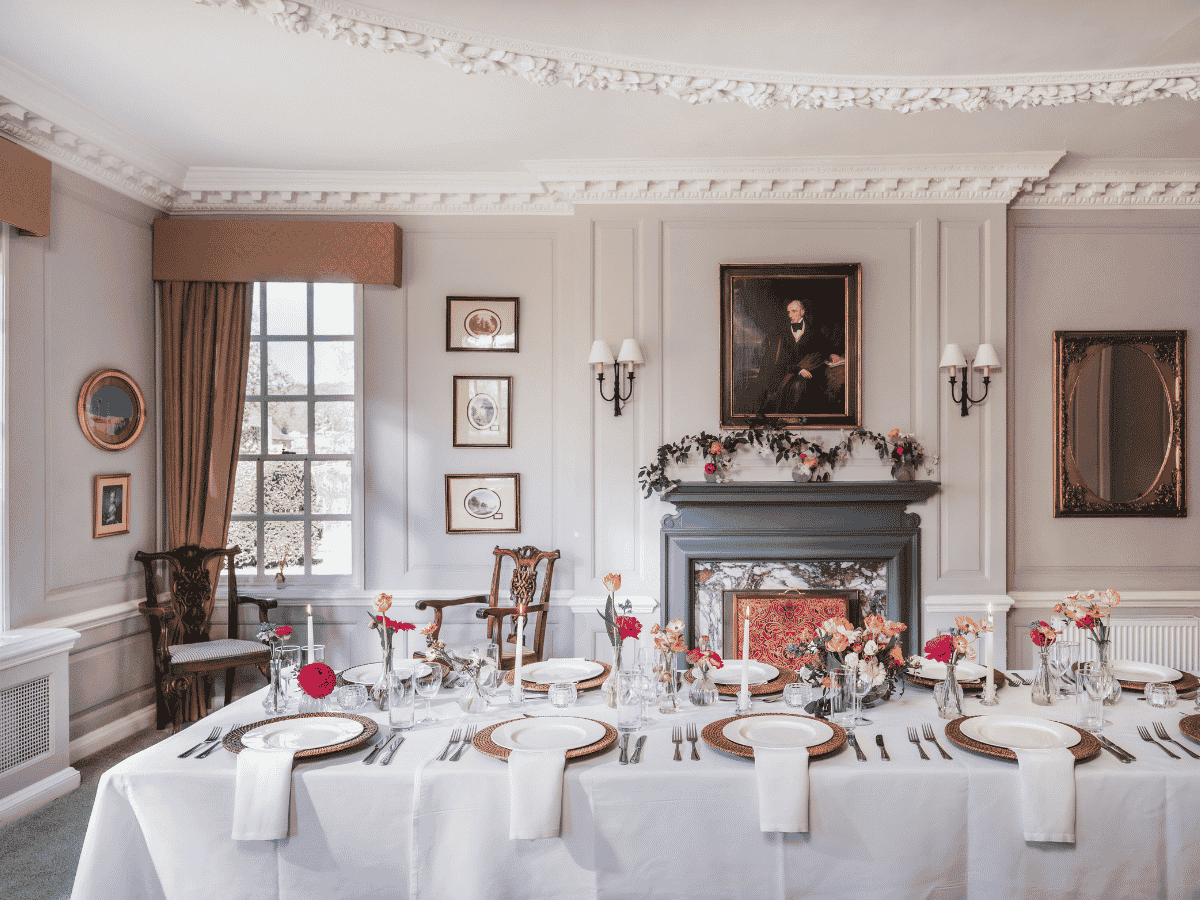 The Queen Anne Room at Brinsop Court in Herefordshire